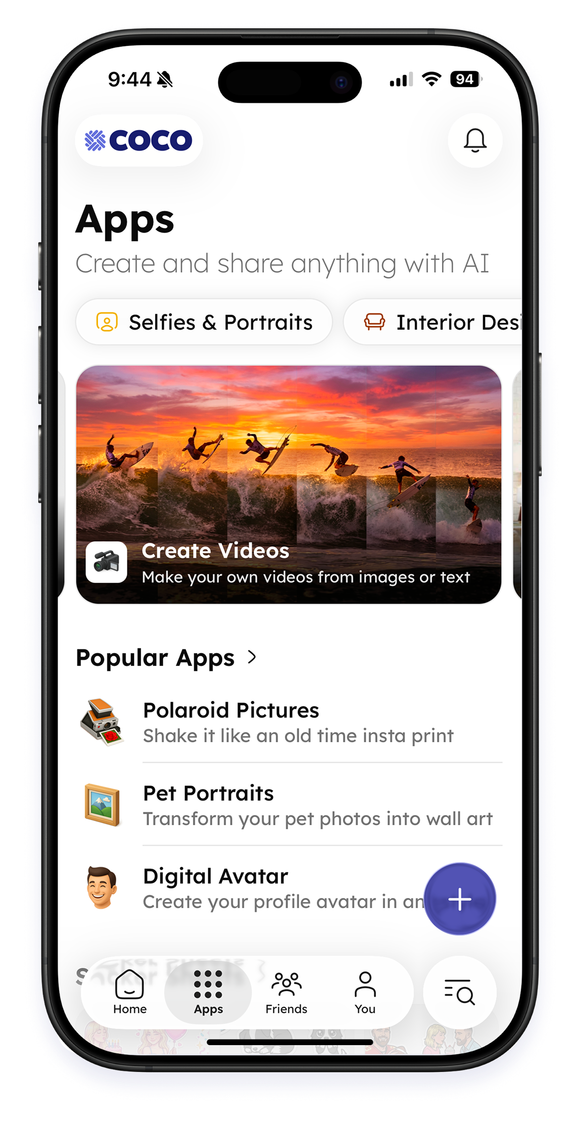 Coco app interface